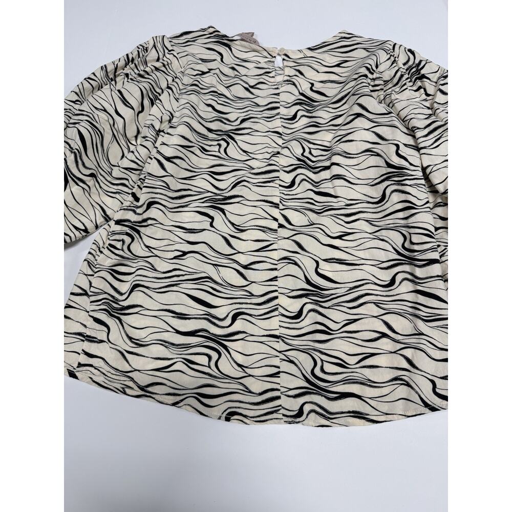 Philosophy Woman White Printed Relaxed Top Blouse Size S/P - Picture 5 of 7